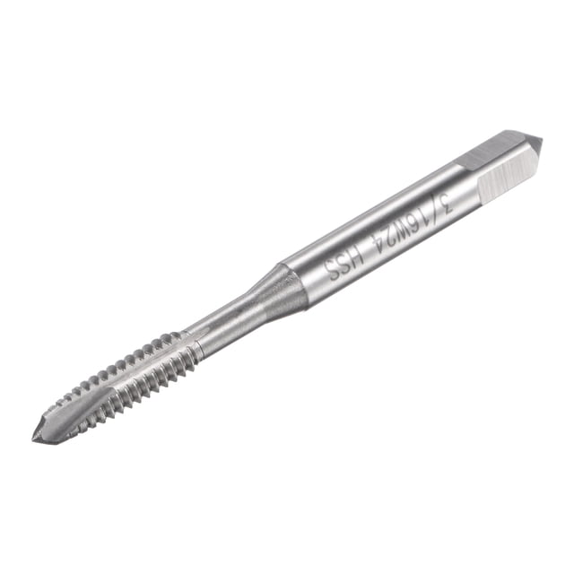Unique Bargains 3/16-24 BSW High Speed Steel Machine 3 Flutes Spiral Point Thread Tap Uncoated