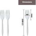 thumbnail image 2 of VeZee's Disposable Economical Plastic White Forks (50 Count) for home Resturant, Hotel, Deli & big parties, 2 of 5