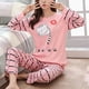 thumbnail image 2 of Conjunto de pijama de invierno para mujer, fino, con dibujos animados, estampado de manga larga, informal, 2 of 4