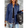thumbnail image 2 of POGLIP Veste en Denim Déchirée pour Femmes, 2 of 6