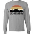 thumbnail image 3 of Inktastic Las Vegas Nevada Skyline Retro Long Sleeve T-Shirt, 3 of 5