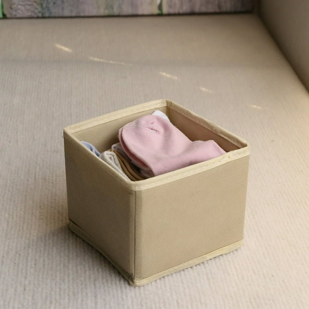 Caja de almacenamiento de tela no tejida con placa lavada, juego de 3 piezas, cajón descubierto, caja pequeña, plegable, tamaño pequeño, juego de 3 piezas de almacenamiento