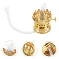 thumbnail image 2 of Raindrops Golden Kerosene Lamp Replacement Burner for Decoration with Versatile Wick Suitable for Many Oil Lamps 6.5, 2 of 8
