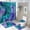 Purple Blue, variant on Luxury Purple Blue Morden Shower Curtain Set with Rug, Abstract Art Painting Bathroom Shower Curtain Sets Waterproof Bath Curtain