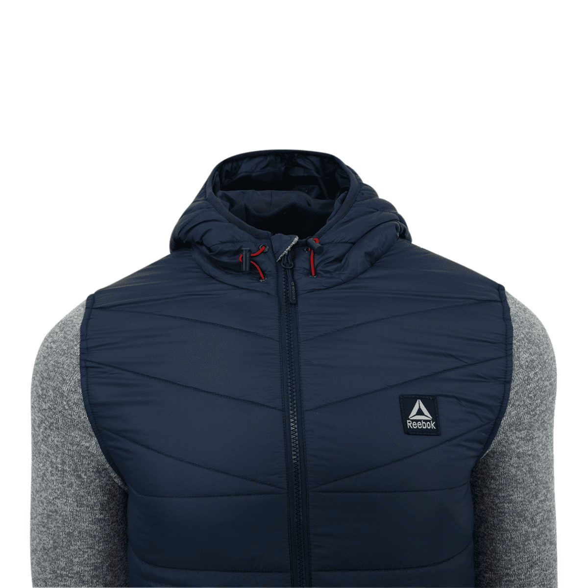 reebok men's sweater fleece mix jacket