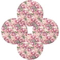 thumbnail image 2 of Bright Floral Round Placemats Washable Placemats Non-Slip Heat-Resistant Table Place Mats for Dining Kitchen Holiday Party Table Decoration 15.4"-4PCS Table Mat, 2 of 7