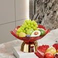 thumbnail image 5 of Decorative Pedestal Bowl,Plastic Fruit Bowl,Fruit Bowl For Kitchen Counter Decorative Pedestal Bowl For Display Produce Snack In Centerpiece Counter Kitchen Table Home Farmhouse Elegant Decoration, 5 of 5