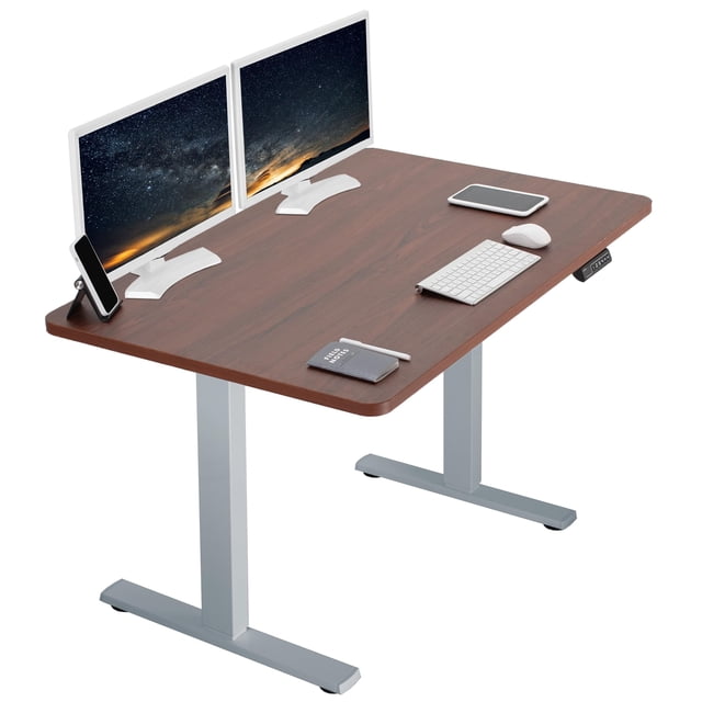 Escritorio de pie VIVO DESK-KIT-1G5D Electric Memory Dark Walnut