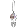 thumbnail image 1 of Mosaic Style Colorful Horse Design Silver Wing Car Pendant Decoration, 1 of 4