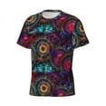 thumbnail image 3 of Rocae Mandala Colorful for Men's Moisture-Wicking Crew Tee - T-Shirt for Sports, Outdoor Activities, and Casual WearSmall, 3 of 9
