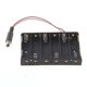 thumbnail image 3 of Caja de 2 piezas con soporte de batería para 6 pilas AA con cables (negro), 3 of 5