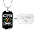 thumbnail image 4 of Collier de Camping Zombie Collier en Acier Inoxydable Ou or 18k Étiquette pour Chien Chaîne 24 Pouces, 4 of 8