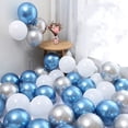 thumbnail image 4 of Kit de de Guirnalda de Globos Azules para Baby Shower, de Globos de 107 Piezas con Decoraciones de Globos de LáTex Azul, Blanco y Plateado, 4 of 5
