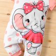 thumbnail image 5 of PatPat Cartoon Elephant Short-sleeve Jumpsuit for Baby Girl/Boy, 5 of 5