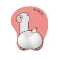 thumbnail image 1 of Alfombrilla de ratón Cute Alpaca 3D de silicona con reposamuñecas de espuma viscoelástica, 1 of 1