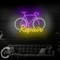 thumbnail image 2 of C-CRAFT Bike Repair Neon Sign LED Light 23 inch for Bicycle Shop Wall Art Decor, 2 of 5