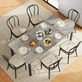 thumbnail image 6 of 78'' Dining Table for 6-8,Industrial Kitchen Room Table with Chamfer Corner for Dining Room, Kitchen, 6 of 8
