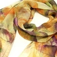 thumbnail image 4 of Wrapables® Lightweight Sheer Silky Feeling Chiffon Scarf, Yellow Leaves, 4 of 5