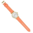 thumbnail image 3 of Stand Out Get Noticed! Big Face Ladies Bejeweled Rubber Iced Out Colorful Watch with Genuine Rhinestone Diamond Accents - Touch of Female Celebrity Glamour - ST10800 Coral, 3 of 5
