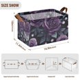 thumbnail image 7 of Yayeee Foldable Storage Basket for Shelves with Handles Set of 2 Waterproof Cloth Bins, Roses and Pearls, 7 of 7