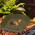thumbnail image 1 of Runquan Bol d'Eau pour Reptiles, avec Rampe, Décorations, Plat de Bain pour Tortue, Café, 1 of 8