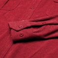 thumbnail image 4 of EIMELI Men Button Down Shirts Cual Long Sleeve Lapel Collar Solid Color Slim Fit Corduroy Tops for Autumn, 4 of 7