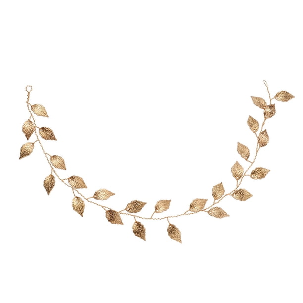 EeaseMX 1 pieza de cadena para el pelo con diseño de hojas, tocado para boda, fiesta, novia, niñas y mujeres, dorado