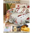 thumbnail image 4 of Beige Christmas Snowman Sofa Couch Covers for Dogs, Washable Sofa Throw Cover Single Slipcovers for Armchair, Xmas Truck Poinsettia Flower Snowflake Couch Protector Towel Blanket M 71''x91'', 4 of 8