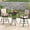 Black+Beige, variant on Costway 3 Pieces Patio Swivel Bar Set with Soft Cushions & 1.57” Umbrella Hole for Lawn Black+Gray