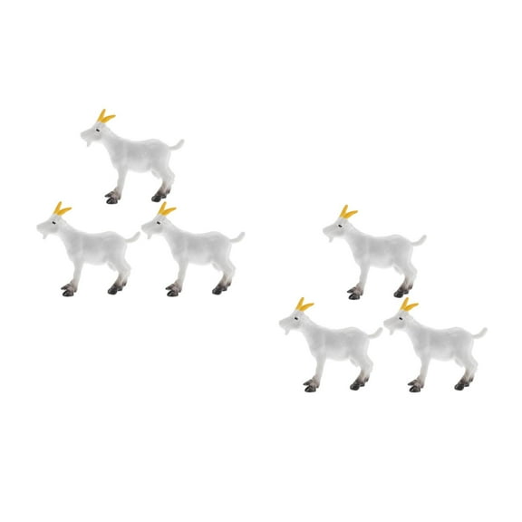 WORGEOUS 6 pcs Miniature Sheep And Goat Figurines Realistic Farm Animal Models For Diy Crafting Educational Toy Farm Scene Decorations For Kids And Collectors