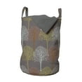 thumbnail image 1 of Forest Laundry Bag, Woodland Trees in Earth Tones Growth of Autumn Nature Fall Season, Basket with Handles Drawstring Closure for Laundromats, 13" x 19", Pale Chocolate and Multicolor, by Ambesonne, 1 of 4
