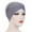 Grey, variant on MRULIC baseball cap Women Solid India Hat Ruffle Cancer Chemo Beanie Turban Wrap Scarf Cap Beige + One size