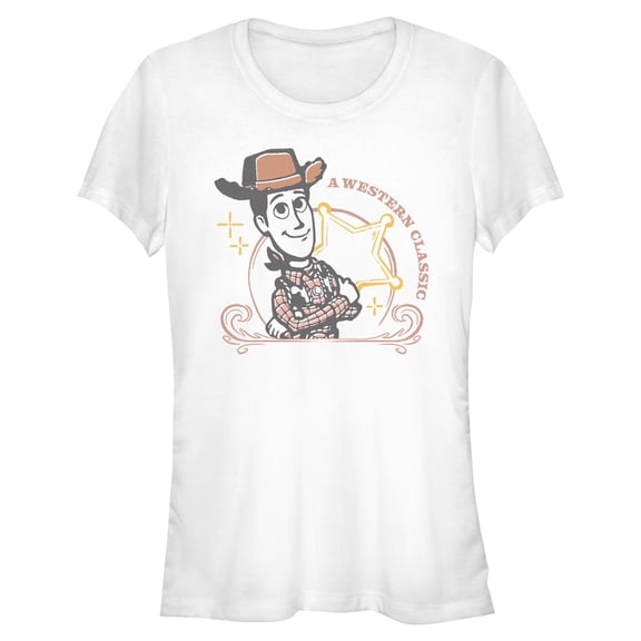 Juniors Toy Story 5 A Western Classic Badge T Shirt