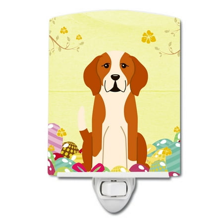 

Caroline s Treasures BB6110CNL Easter Eggs English Foxhound Ceramic Night Light 6x4x3 multicolor