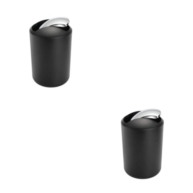 Advancent Cubo de basura Cubo de basura Dispensador de soporte de jabón Multiusos Accesorios para el hogar de larga duración Ahorro de espacio Negro 2piezas