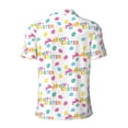 thumbnail image 3 of Vsdgher Happy Easter Print Men's Short Sleeve Stretch Polo Shirt, Moisture-Wicking Performance Polo Shirt, 3 of 8