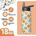 thumbnail image 4 of Fall Pumpkin 18oz Water Bottles with Flip Straw & Spout Lid, Colorful Pumpkins Stainless Steel Travel Sport Water Bottle, Holiday Gifts for Women Men (1 PC), 4 of 6