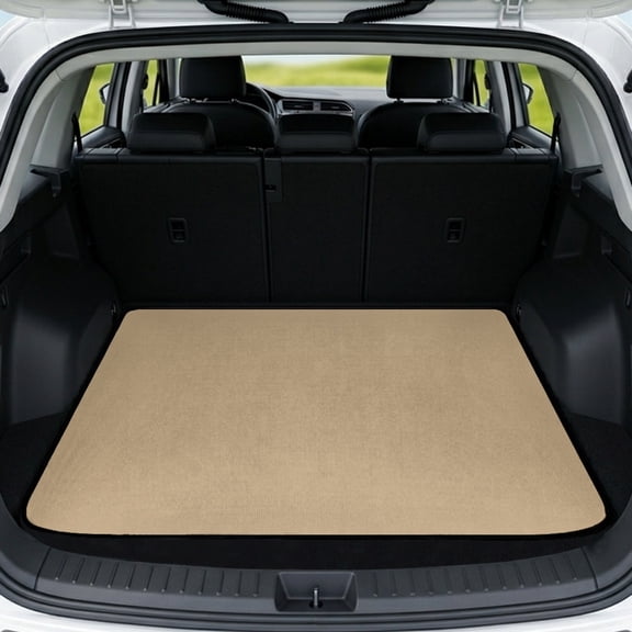 KEIAHUAN Solid Beige Dog Trunk Seat Cover 29" x 39", Anti Slip Car Trunk Protection Liner Fits for Most Cars SUV and Trucks