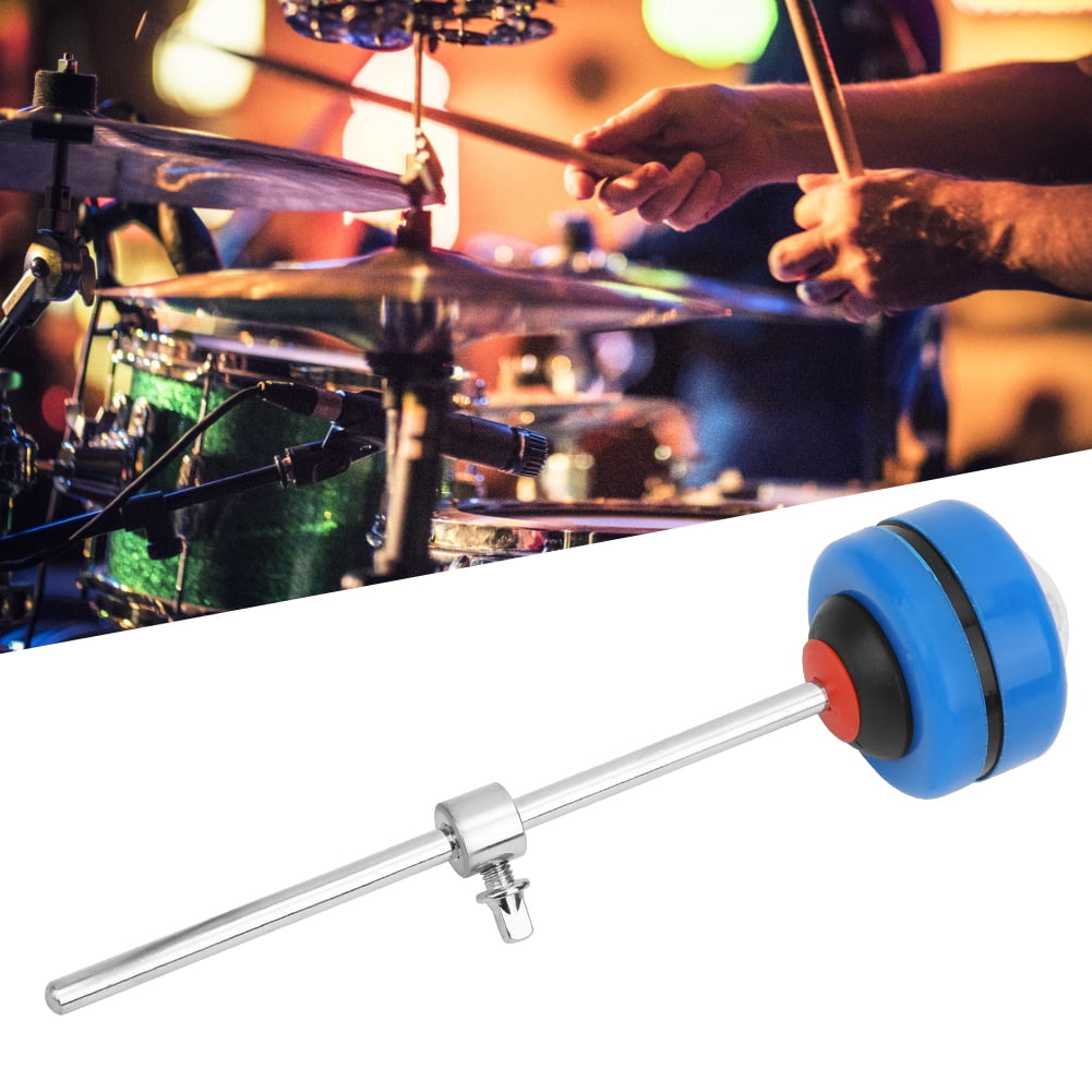 High End Drumstick Drum Beater Hammer Musical Instrument Accessories Metal Silicone(Bleu )