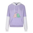 thumbnail image 4 of Pntutb Mujeres Moda Casual Estampado Cuello Redondo Suelto Manga Larga Tops Cortos Blusa Sin Capucha Sudaderas Pntutb Pntutb-1316, 4 of 5