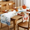thumbnail image 5 of Fall Table Runner Thanksgiving Autumn Pumpkin Table Runners Starfish Shell Coral Cotton Linen Dresser Scarf Kitchen Dining Table Decor for Fall Holiday Party Decor 13x36 Inch, 5 of 9