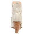 thumbnail image 4 of Journee Womens Sabeena Inside Zip Open Toe Wedge Booties, 4 of 10