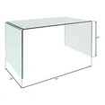 thumbnail image 3 of Pemberly Row 50" Contemporary Glass Desk in Clear, 3 of 4