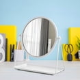 thumbnail image 3 of Mainstays by Becky G. & Alejandra 9.65" Round Tabletop Mirror with Metal Tray, White, 3 of 13