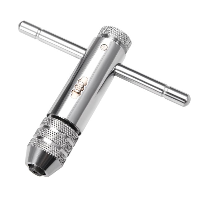 Unique Bargains T-Handle Tap Wrench Handle M3-M8 Adjustable Ratcheting Tap Wrench Tapping Wrench