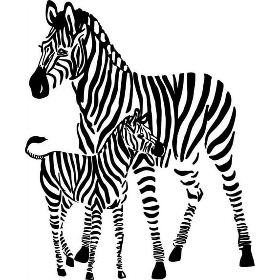 Vinyl Wall Quote Decals for Home - Zebras Animal Stylish Wall Sticker for Easy Home Decoration - Size: 14 In x 14 In