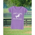 thumbnail image 4 of Tstars Girls T-Shirt, Just A Girl Who Loves Horses - Equestrian Gift - Youth Size, - S, Purple, 4 of 6