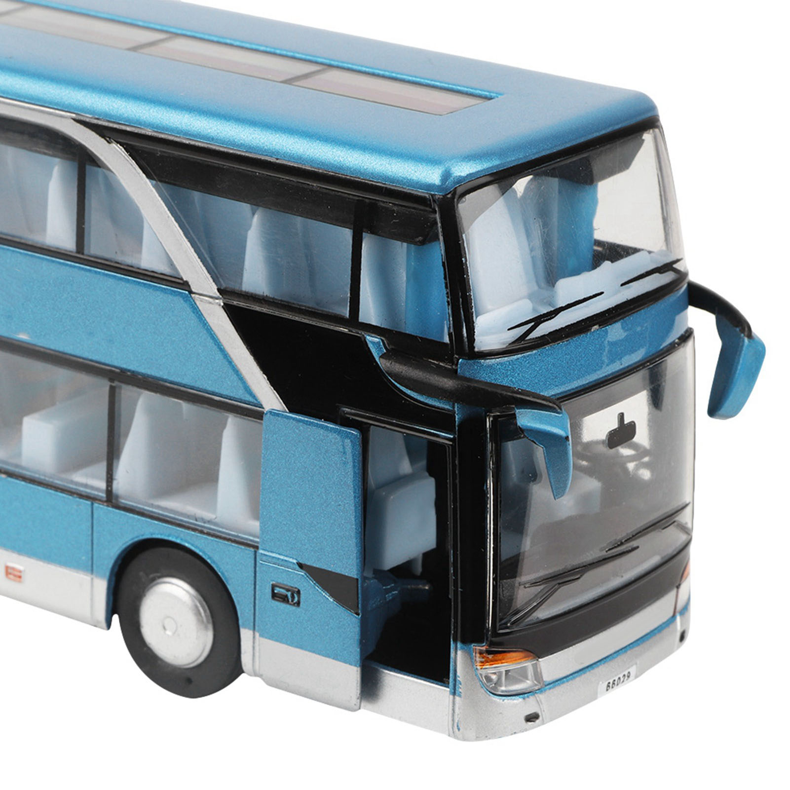 Halearo Voitures Jouets de Bus à Deux étages, Véhicules de Bus Urbains à Deux étages avec Portes Ouvrables, Modèle de Voiture en Alliage Réaliste pour Enfants Garçons Filles