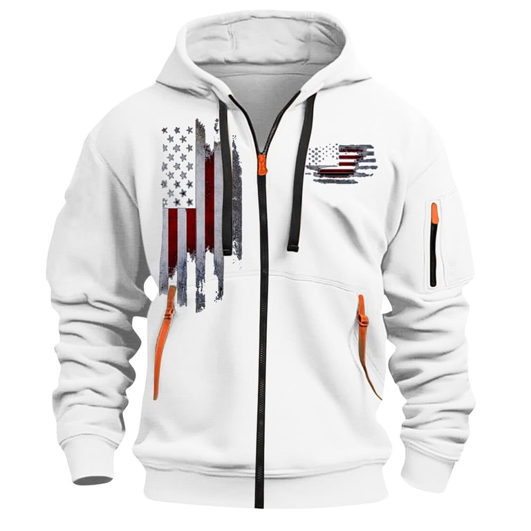Xzbqbs Hoodies for Men Full Zip Tactical Hoodie Pullover Fall