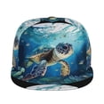 thumbnail image 2 of Gaeub Watercolor Turtle4 Flat Bill Snapback Hats Baseball Caps with Adjustable for Running Workouts and Outdoor Activities, 2 of 9